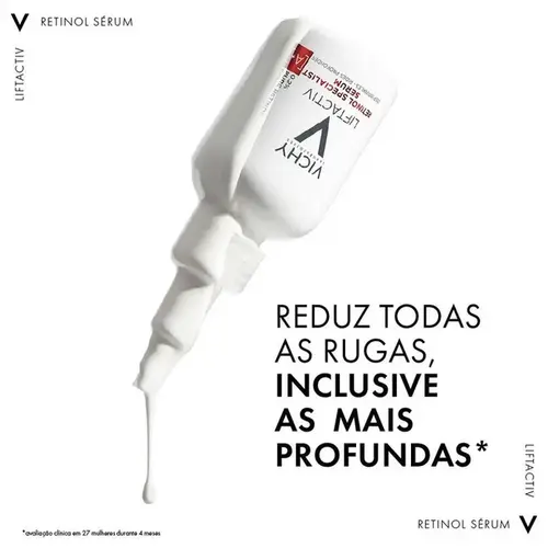 Sérum Facial Antirrugas Profundas com Retinol Puro Vichy Liftactiv 30ml