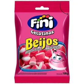 Bala Fini Beijos Morango 100g