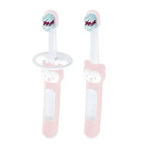 Escova de Dente para Bebês MAM Babys's Brush Rosa 2 Unidades