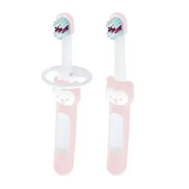 Escova de Dente para Bebês MAM Babys's Brush Rosa 2 Unidades