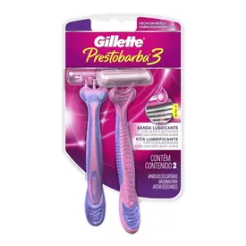 Aparelho de Depilação Gillette Prestobarba 3 Feminino 2 Unidades