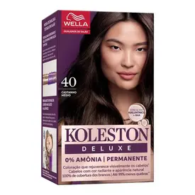 Tinta de Cabelo Koleston Deluxe 40 Castanho Médio Sem Amônia