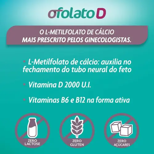 Suplemento para Gestantes Ofolato D 2000UI 90 Comprimidos