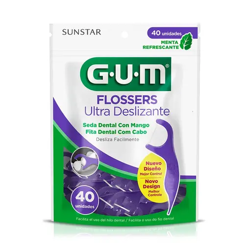 Fio Dental Gum Flosser Ultra Deslizante 40 Unidades
