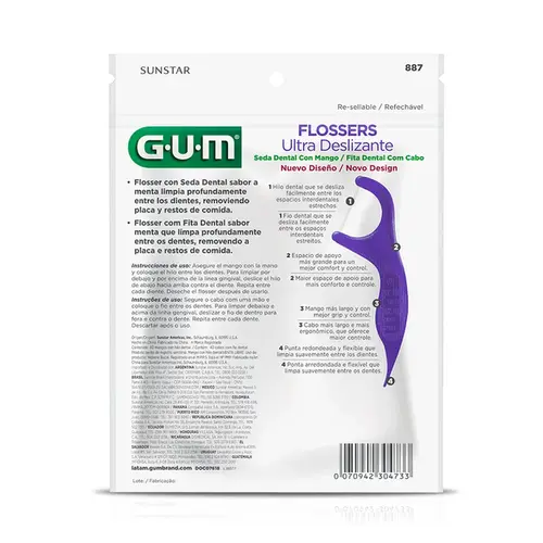 Fio Dental Gum Flosser Ultra Deslizante 40 Unidades