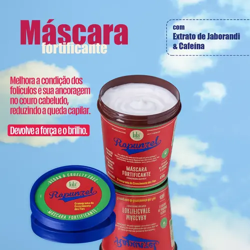 Máscara Fortificante Lola Cosmetics Rapunzel 450g