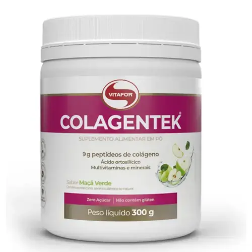 Colagentek Vitafor 300g - Sabor Maçã Verde