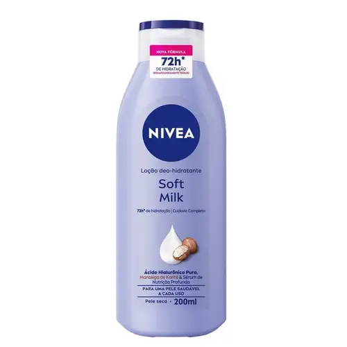 Loção Corporal Deo-Hidratante Nivea Soft Milk 200ml