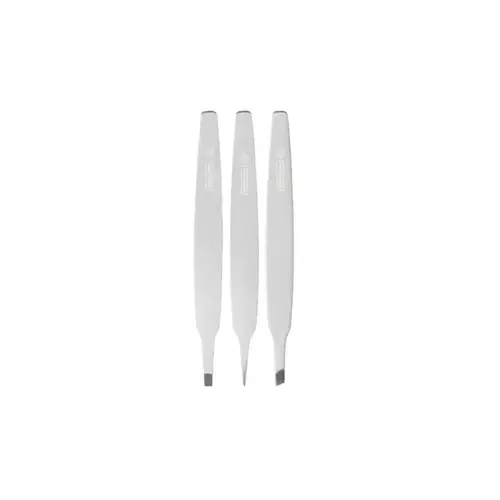 Kit Pinça de Sobrancelha Mundial BC-394 Profissional Aço 3 Unidades