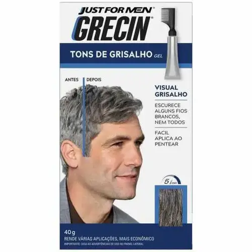 Tonalizante Masculino Grecin Tons de Grisalho Gel 40g