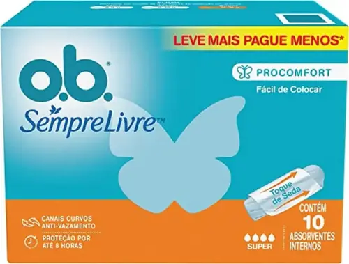 Absorvente Interno OB Sempre Livre ProComfort Super 10 Unidades