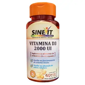 Vitamina D3 2.000UI Sinevit 60 Cápsulas Gelatinosas