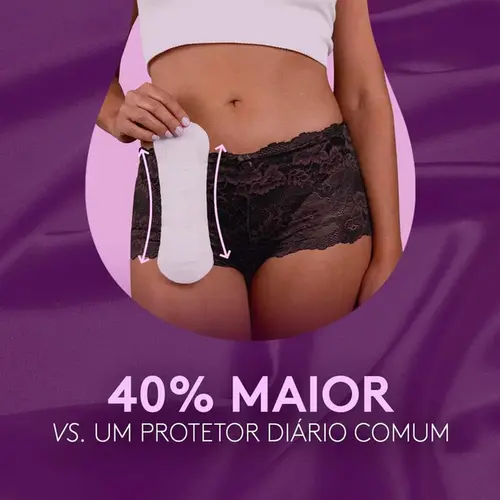 Protetor Diario Poise Longo com 14 Unidades