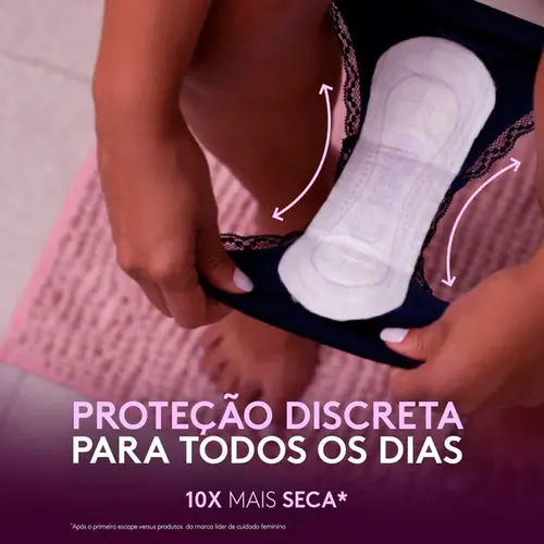 Protetor Diario Poise Longo com 14 Unidades