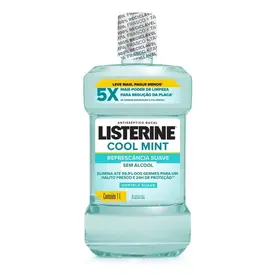 Enxaguante Bucal Listerine Cool Mint Refrescância Suave Zero Álcool Sabor Hortelã Suave 1L