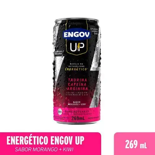 Energético Engov Up - Sabor Morango e Kiwi - Lata 269ml