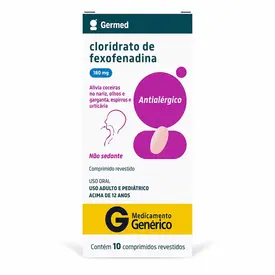 Cloridrato de Fexofenadina 180mg 10 Comprimidos - Germed - Genérico