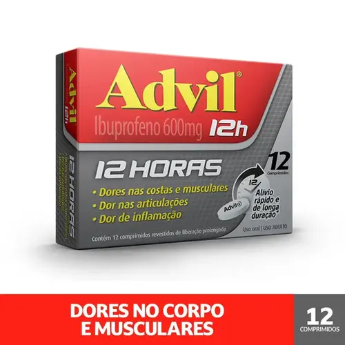 Advil 12h 600mg 12 Comprimidos