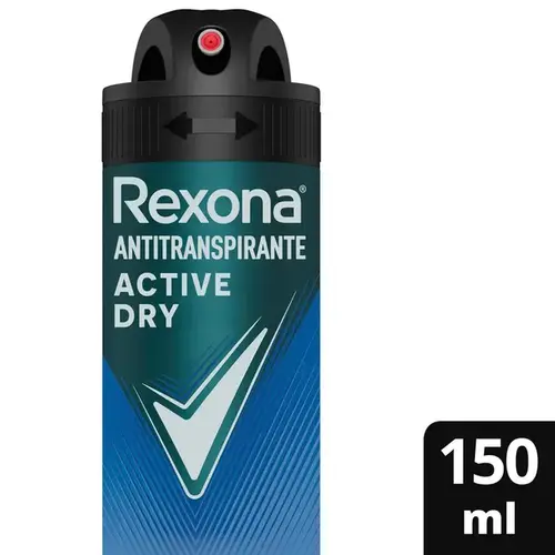 Desodorante Rexona Men Active Dry Aerosol Masculino 150ml