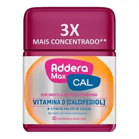 Vitamina D + Cálcio Adder Max Cal 30 Comprimidos