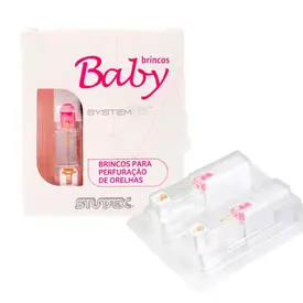 Brinco Infantil Antialérgico Studex Baby - Daisy Cristal Ruby - 1 Par