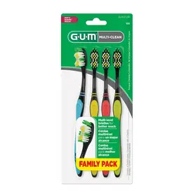 Escova de Dentes GUM Multi-Clean Macia 4 Unidades