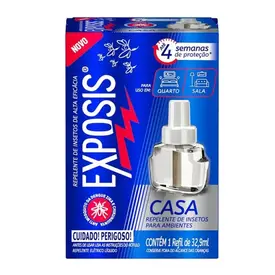 Kit Repelente Elétrico Líquido Exposis Casa - 1 Aparelho + 1 Refil de 32,9ml