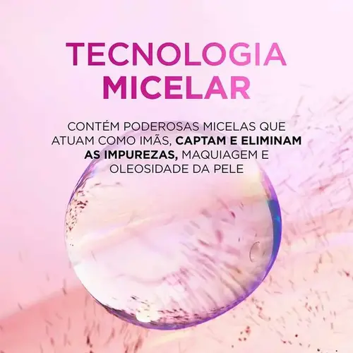 Água Micelar L'Oréal Paris - Limpeza 5 em 1 - 400ml