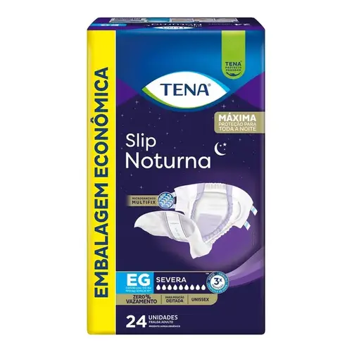 Fralda Geriátrica Tena Slip Noturno EG 24 Unidades