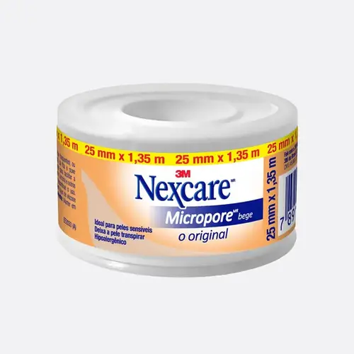 Fita Micropore Nexcare Original Bege 25mm x 1,35m - 1 Unidade