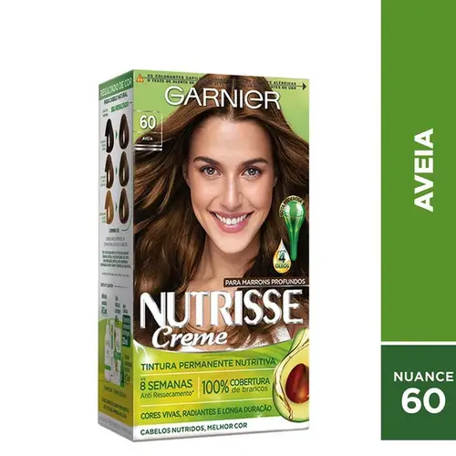 Tinta de Cabelo Garnier Nutrisse Creme 60 Aveia