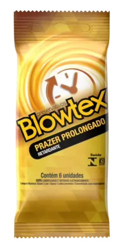 Preservativo Blowtex Prazer Prolonagado Retardante 6 Unidades