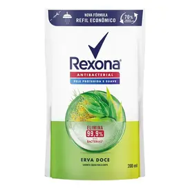 Refil Sabonete Líquido Rexona Antibacterial Erva-Doce 200ml