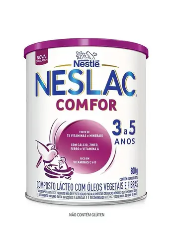 Composto Lácteo NESLAC Comfor 800g - 3 a 5 Anos - Nestlé