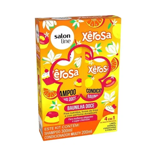 Kit Salon Line Meu Cacho Xerosa Baunilha Shampoo 300ml + Condicionador 200ml
