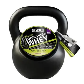 Whey Protein Concentrado 100% Puro Baunilha 900g Embalagem Kettlebell Wod Nutrition - Rende 30 Doses
