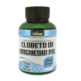 Cloreto de Magnésio P.A. Vitalab 500mg 60 Cápsulas