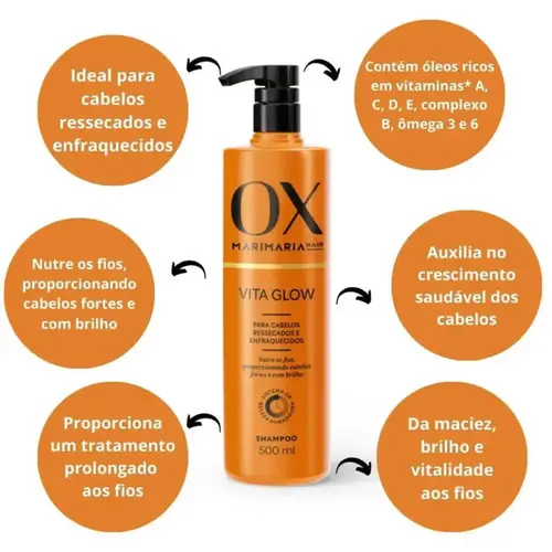Shampoo Ox Mari Maria Vita Glow 500ml