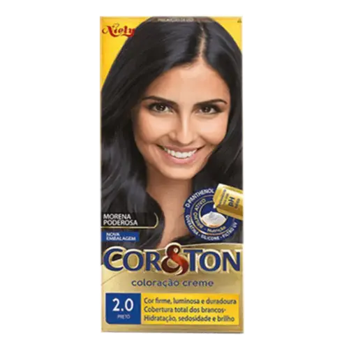 Tintura de Cabelo Cor&Ton 2.0 Preto 1 Unidade
