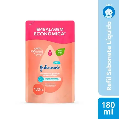 Refil Sabonete Líquido Infantil Johnson's Baby Cabeça aos Pés 180ml