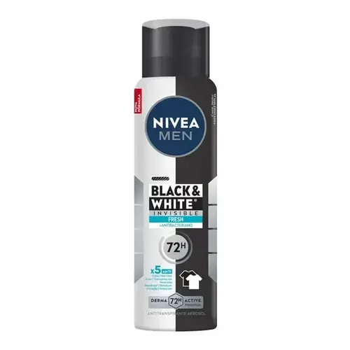Desodorante Nivea Men Invisible Black & White Fresh Aerosol Masculino 150ml
