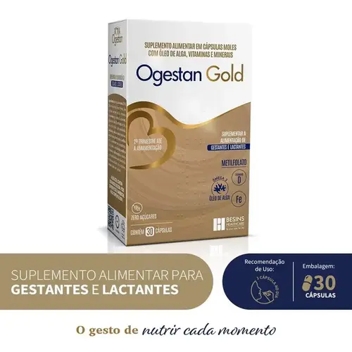 Suplemento para Gestante Ogestan Gold 30 Cápsulas - Besins Healthcare