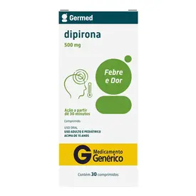 Dipirona Sódica 500mg Genérico Germed 30 Comprimidos