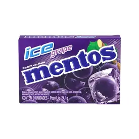 Bala Mentos Slim Box Ice Uva 24,1g