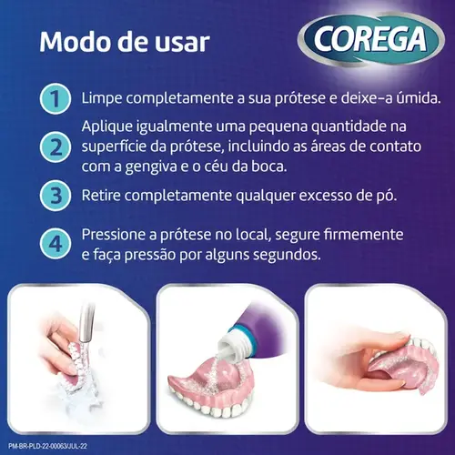 Pó Fixador de Dentadura Corega 22g