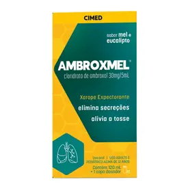 Xarope Expectorante Ambroxmel 6mg/ml - Xarope Sabor Mel e Eucalipto com 120ml