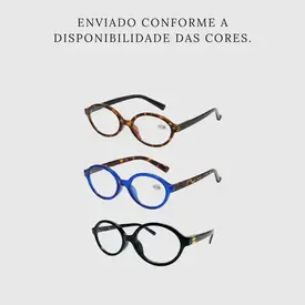 Óculos de Leitura Fashion Grau 3.0 - Cores Variadas - 1 Unidades