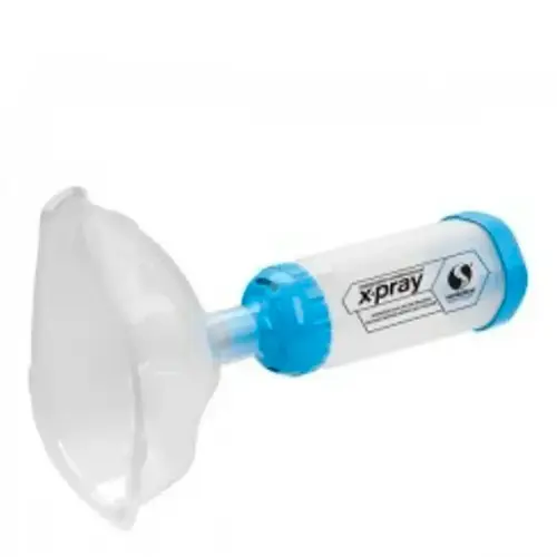 Espaçador para Inalação Unidirecional X-Pray Azul Infantil - Soniclear - 1 Unidade