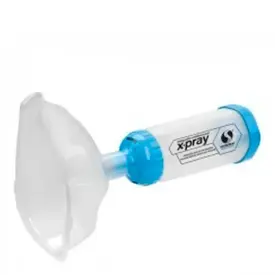Espaçador para Inalação Unidirecional X-Pray Azul Infantil - Soniclear - 1 Unidade