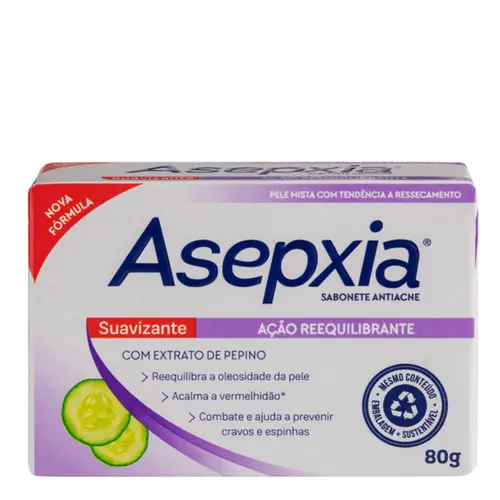 Sabonete em Barra Asepxia Suavizante Reequilibrante 80g